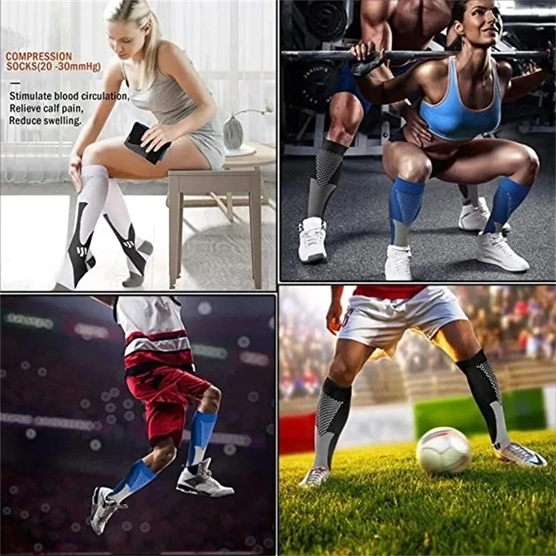 Compression Socks Men Football Running Hiking Sports Socks Women Varicose Veins Pregnancy Anti Fatigue Nursing Pressure Socks