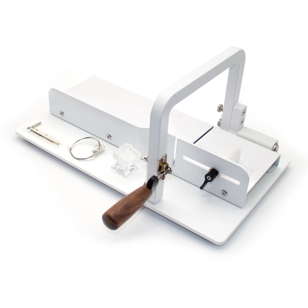 Cortador de jabón Manual hecho a mano, máquina de corte de jabón de un solo brazo de Metal, mesa de corte de precisión, para el hogar