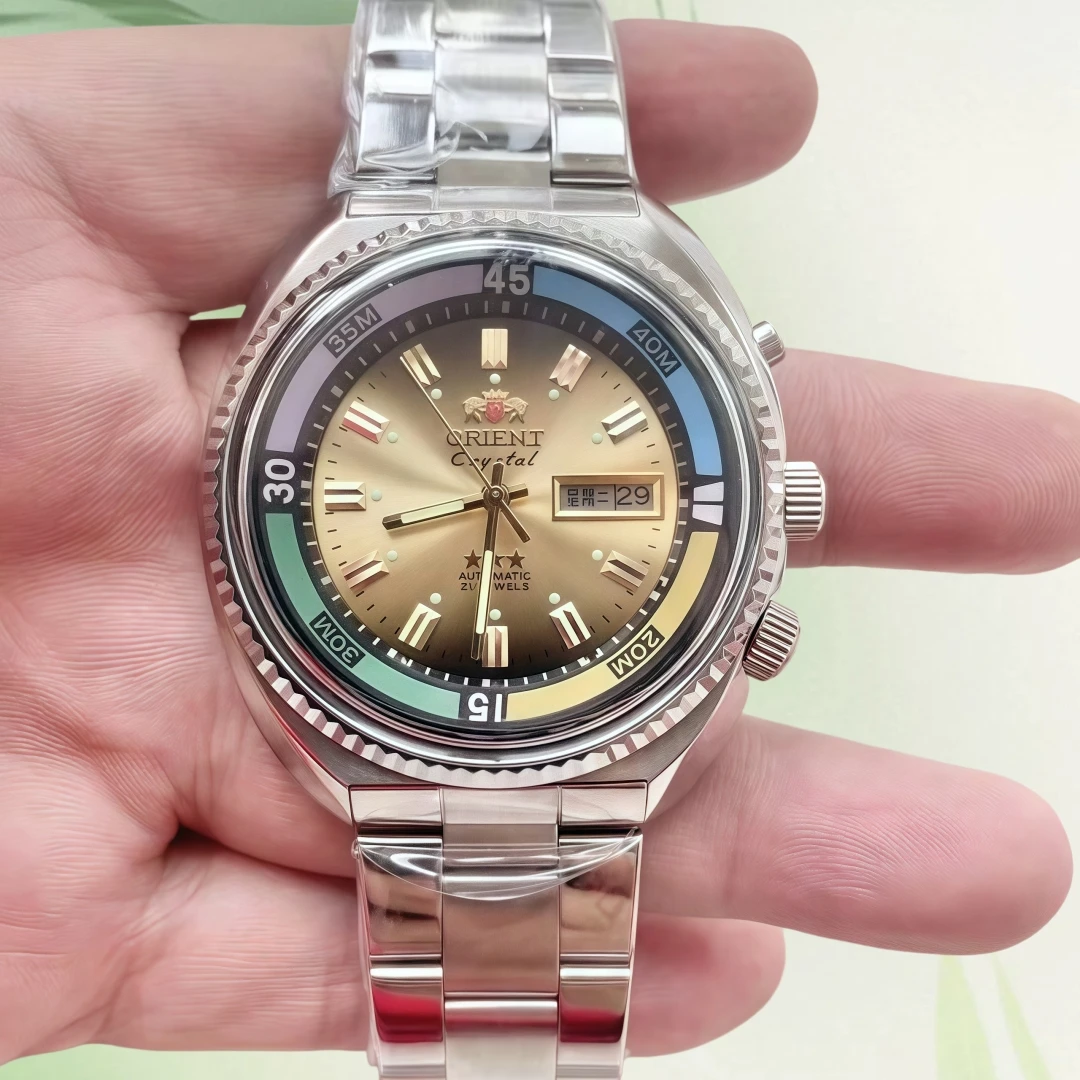 

Orient Men's Mechanical Watch with Japanese Movement Stainless Steel Full Functionality World Time Large Dial Series