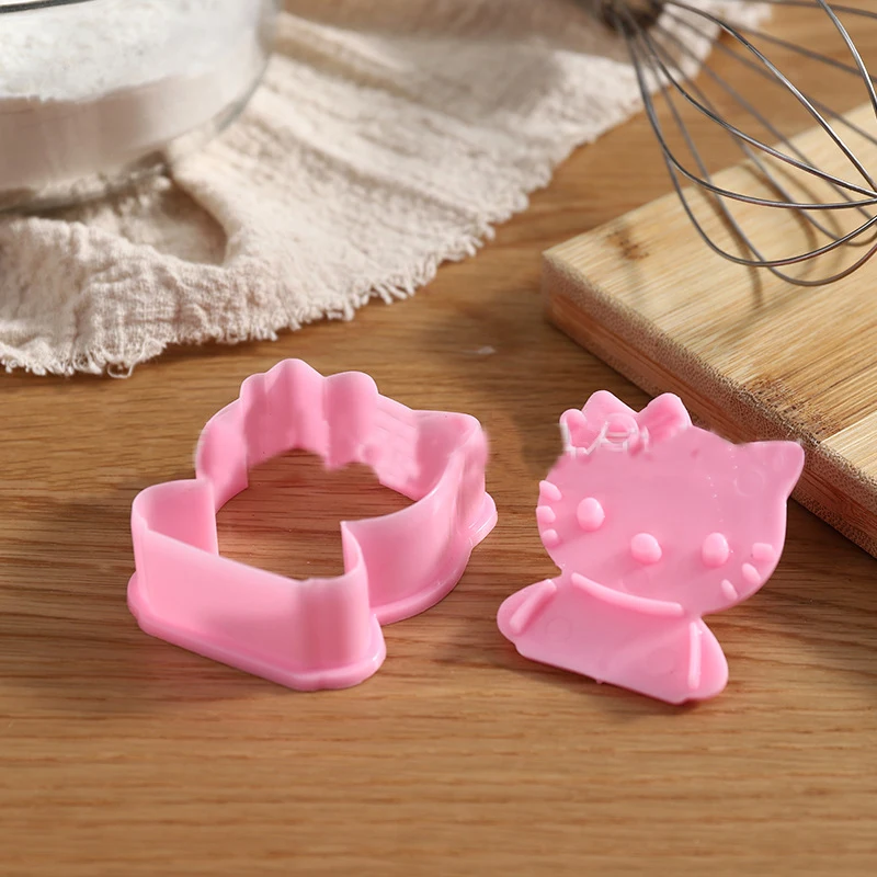 Hello Kitty 3D Three-dimensional Fruit Mold Anime Sanrio Cookie Food Mold Cute Kitchen Utensils Kawaii Party  Birthday Kids Gift