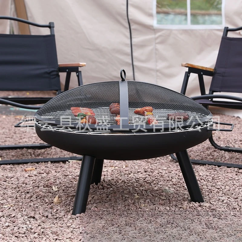 

Крытая плита, горшок для костра, окружающая плита для заваривания чая, бездымная с крышкой, круглая простая плита для барбекю