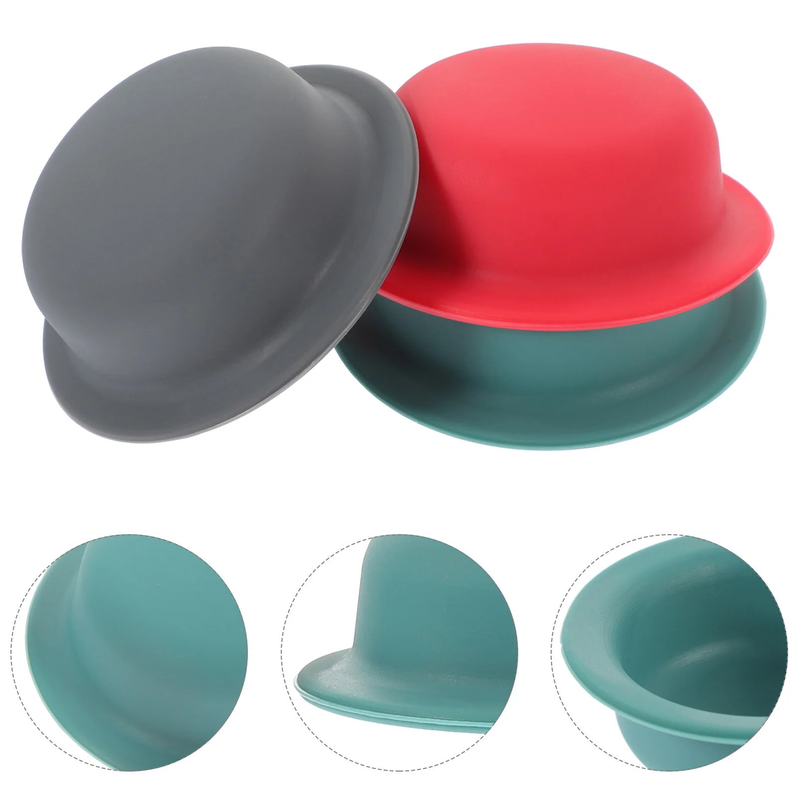 

3 Pcs Anti-scalding Pot Cover Lid Sleeves Kitchen Accessory Oven Gadget Silica Gel