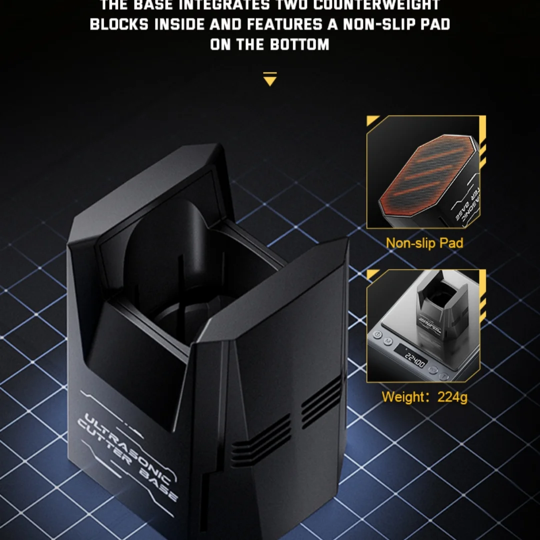 JAKEMY JM-Z29 Ultrasonic Cutter Holder Stand, Black Plastic Dual Vertical & Horizontal Use Base for Y10/Y10RO Ultrasonic Cutter