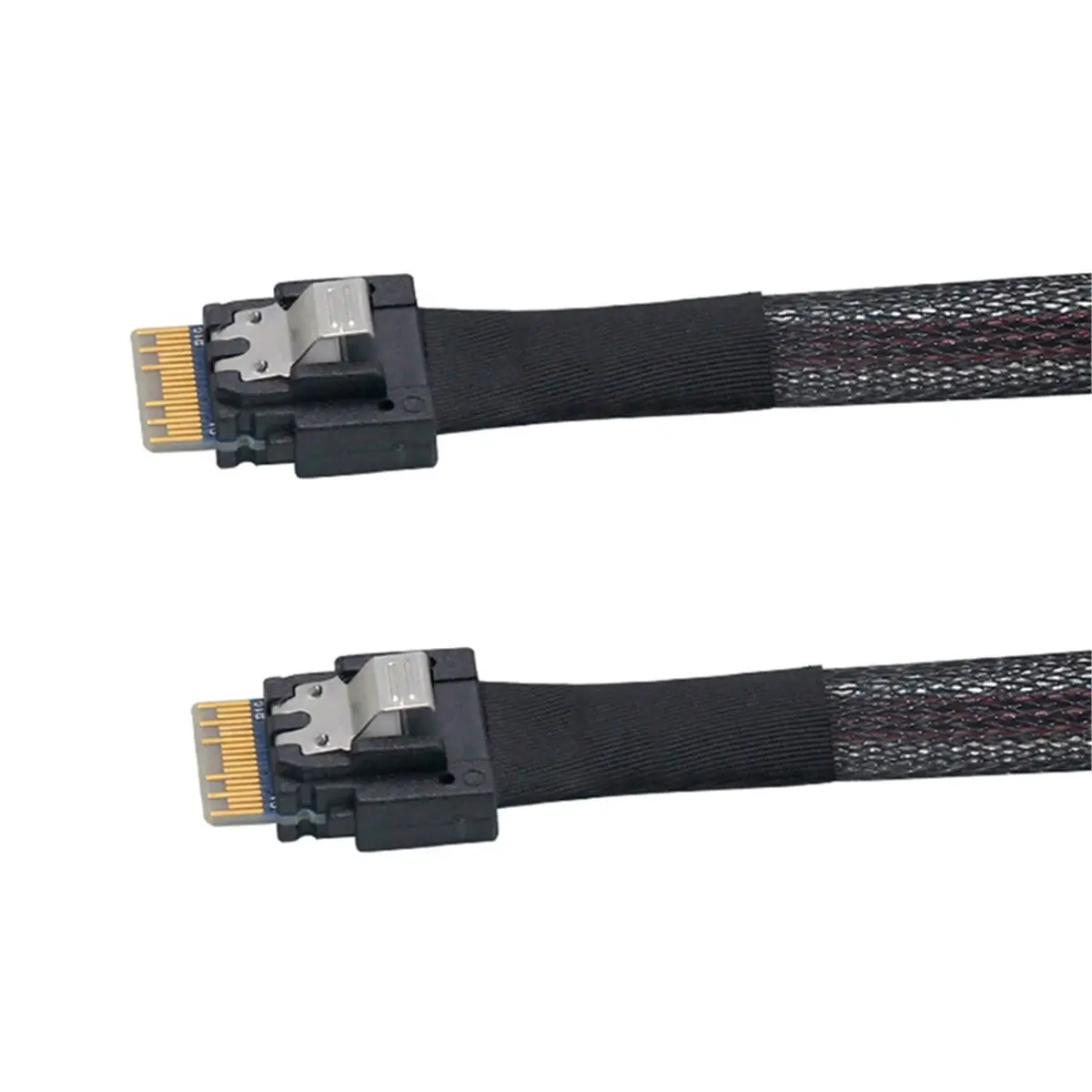 NEW FACTORY~0.5m Slim SAS SFF-8654 4i 38P Server Motherboard Backplane Cable for Computer Hard Disk