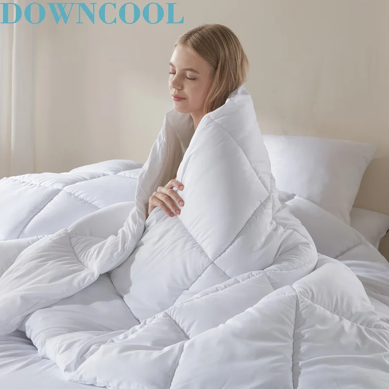 DOWNCOOL Duvet inner，All season quilt，Lightweight，with Corner Buckle，Christmas Halloween Decoration