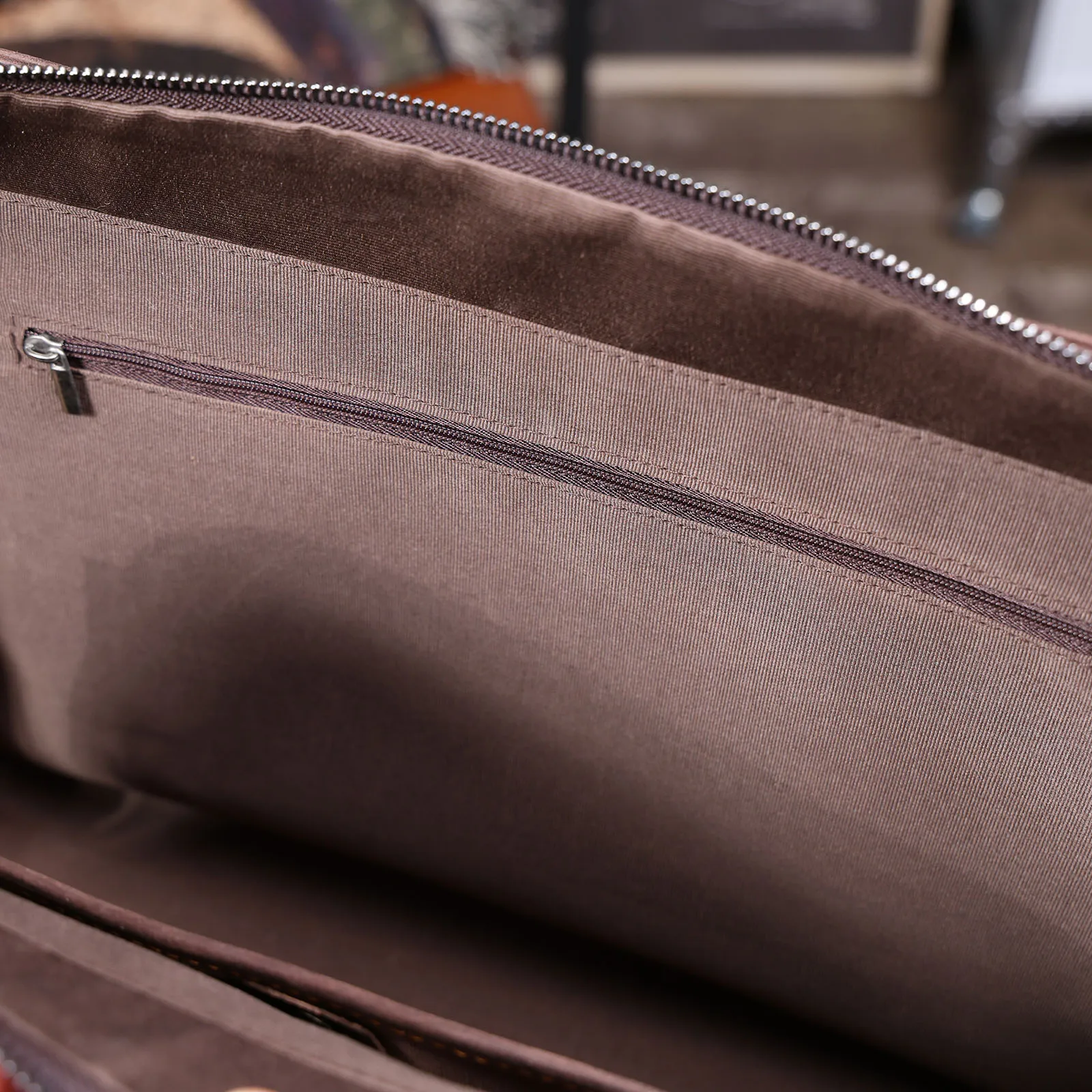 S.WORKER Vintage Echtleder Herren-Aktentasche 15“ Laptop-Handtasche Schultertaschen Retro Casual Stil – Detail 23