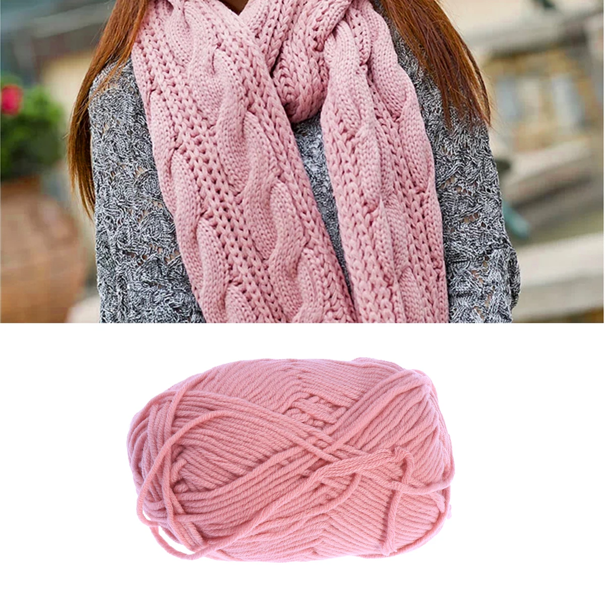 

Knit Milk Cotton Yarn Crochet Hooks Bulky Thick for Knitting Scarf Thread Miss