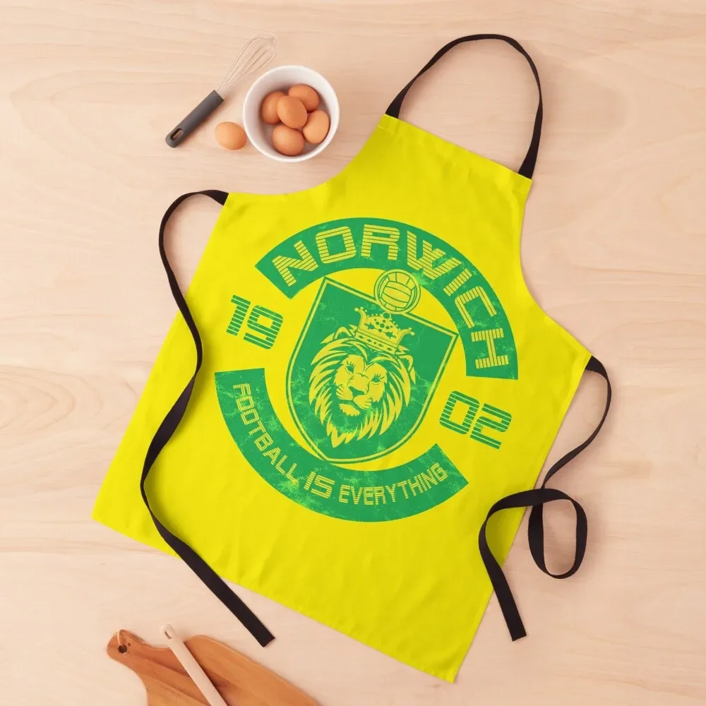 Football Is Everything - City of Norwich Squad Retro Apron Kitchen Women Things For The Home Sexy Apron