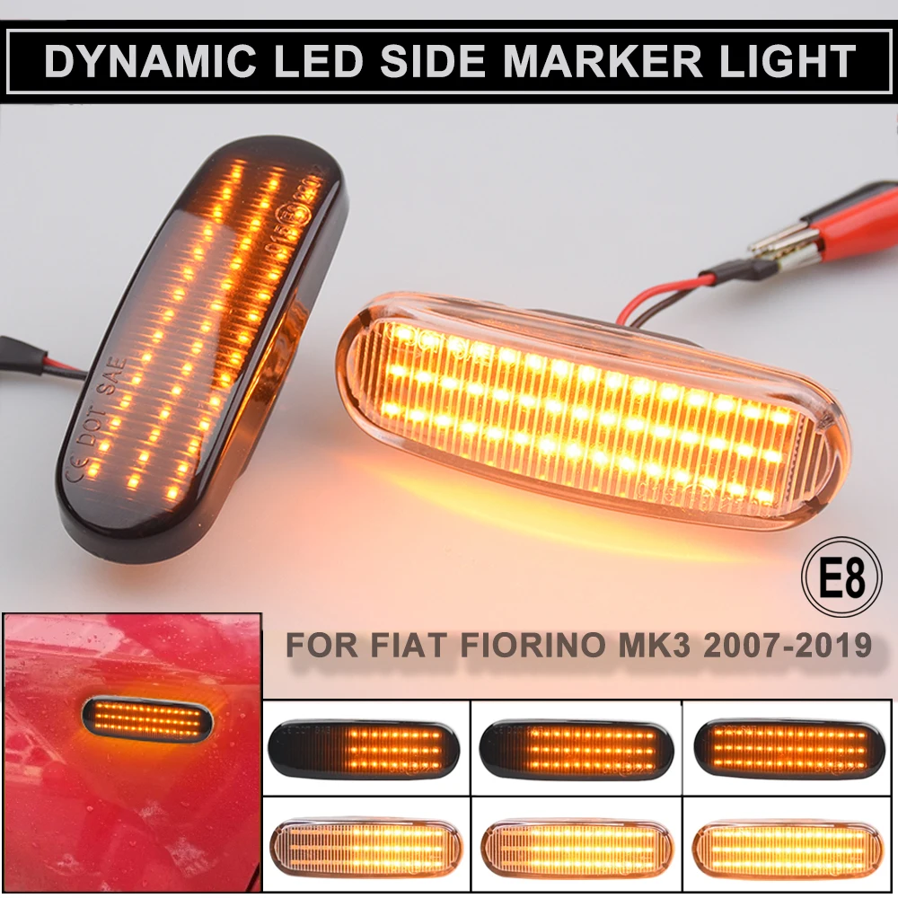 For Fiat Panda Abarth Grande Punto 199 Doblo Fiorino 3 Idea 350 Linea 323 110 LED Turn Signal Side Marker Dynamic Sequential  Li