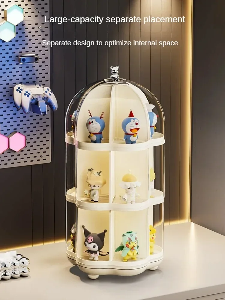 Blind Box Display Rack Storage, Rotating Bubble Marte Collection, Home Model Doll Decoration, Dustproof Hand, Office Storage Box