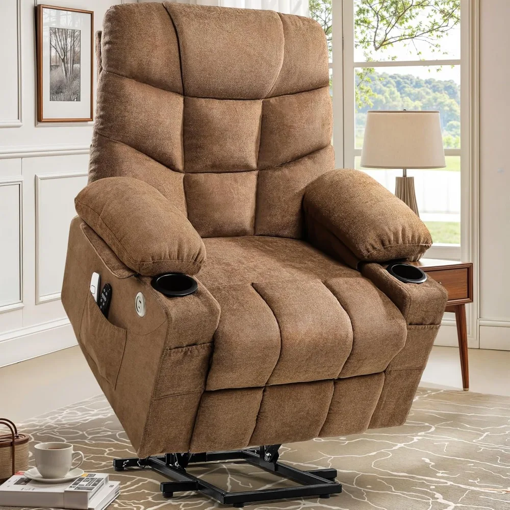 Power Lift Recliner Chair for Elderly with Vibration Massage and Lumbar Heating, Electric Lift Recliner Single Sofa