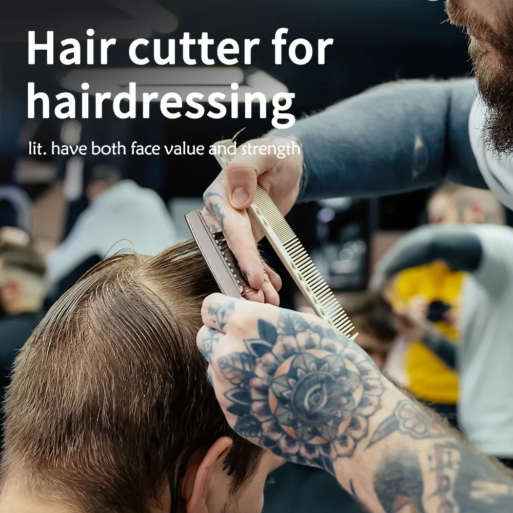 شفرات حلاقة عالية الجودة، مصنوعة من الراتنج وسبائك الزنك، للجنسين، مناسبة للاستخدام المنزلي والمحترف لمتجر الحلاقة، أدوات تصفيف الشعر الاحترافية | سطح معدني | الشفرة غير متضمنة، عيد الحب، هدية الهالوين #5