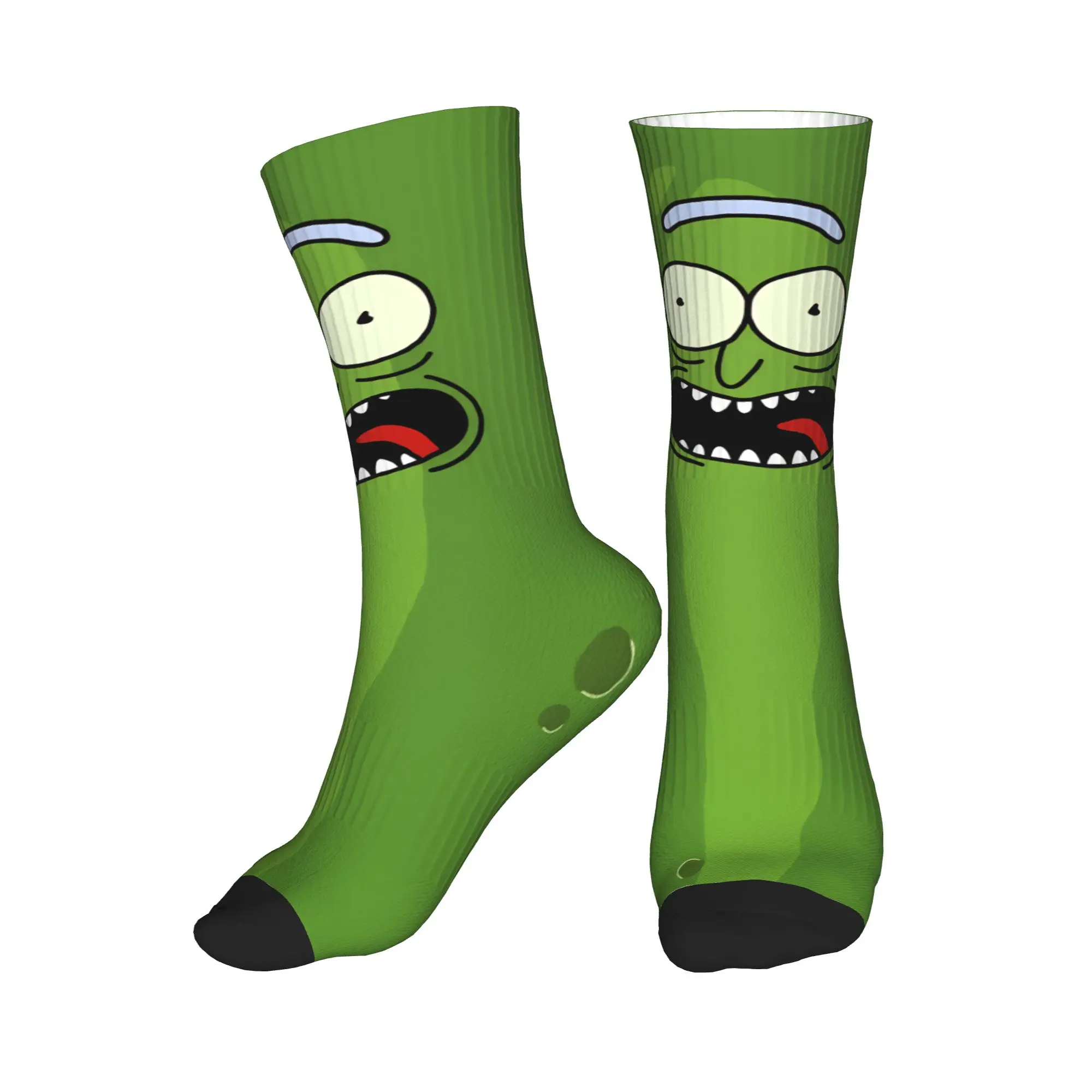 

Cartoon Green Pickle Stockings Design Korean Socks Autumn Anti-Slip Socks Unisex Men Climbing Quality Socks