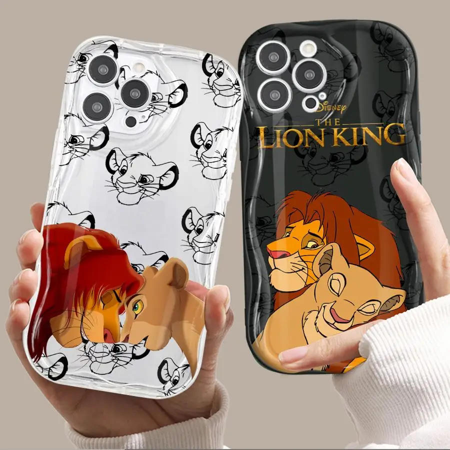 Disney Lion King Wavy edge Phone Case for iPhone 16 15 Pro Max 14 13 Pro 12 Mini 11 XS 14 Pro 15 Plus Max XR X Shockproof case