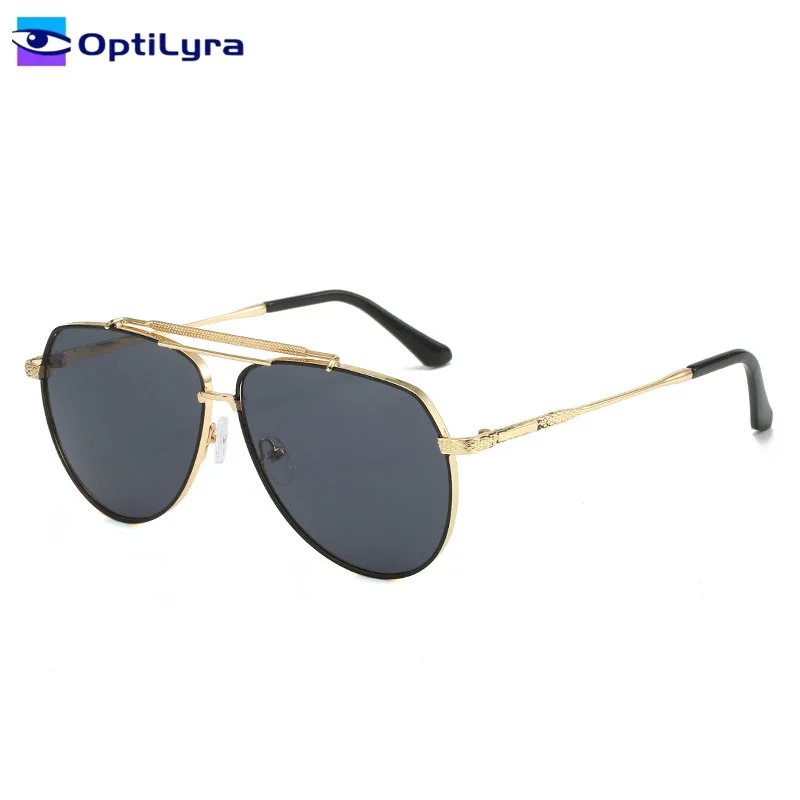 

OptiLyra Brand New Fashionable Pilot Sunglasses Unisex Double-Beam Large-Frame Glasses Outdoor Travel Driving Sunglasses