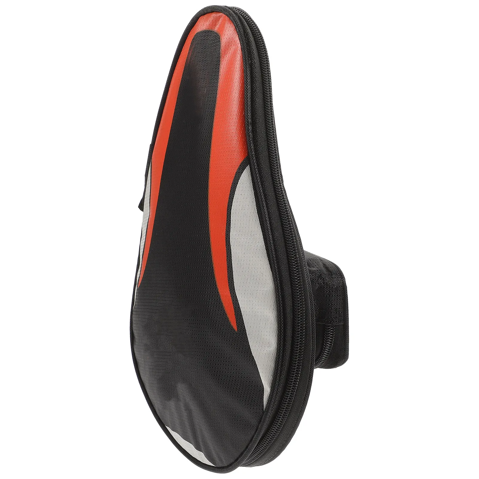 Table Tennis Bat Bag Waterproof Oxford Fabric Portable Hand Grip Design Zip Closure External Ball Compartment for Racket