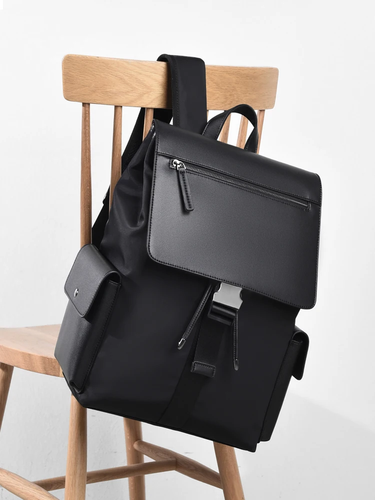 กระเป๋าผ้ากันน้ำทรงสี่เหลี่ยมสำหรับผู้ชาย สะพายไหล่แบบพับได้ น้ำหนักเบา เหมาะสำหรับเดินทางและใช้งานทั่วไป