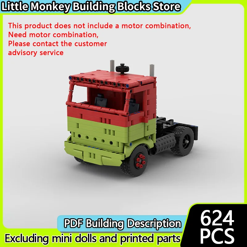 

City Car Model MOC Building Bricks Heavy-Duty Tractor Semi Truck Modular Technology Children Holiday Gifts Assemble Toys Suit