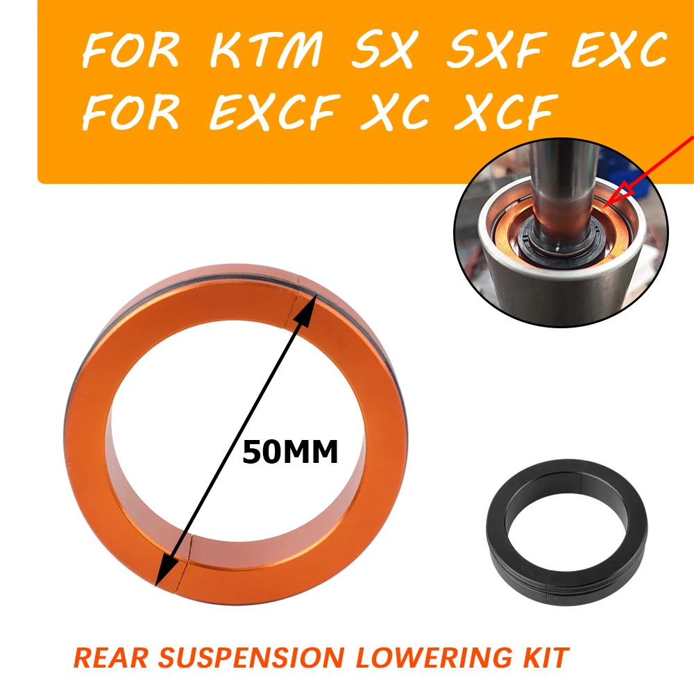 Para KTM EXC 300 SX SXF EXCF XC XCF SIX DAYS 125 150 250 350 450 500 accesorios 50MM Kit de descenso de suspensión de amortiguador trasero