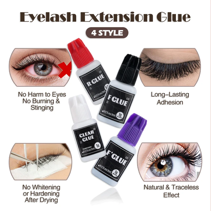 Individual False Eyelash Extension Glue Adhesive Korea SKY 0.5s Glue Fast Drying Long Lasting Black Transparent Lash Supplies