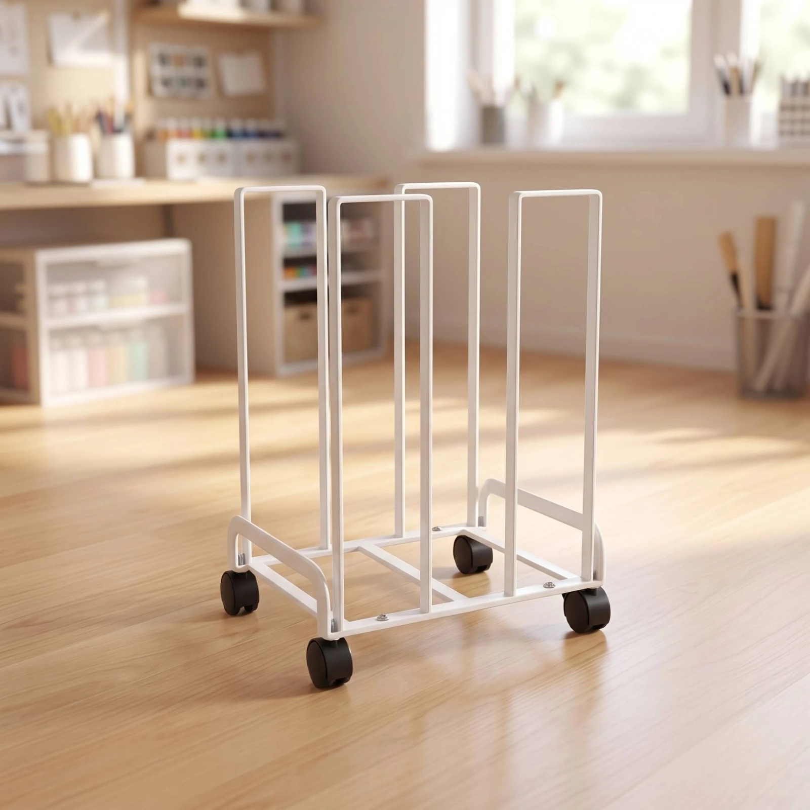 Carton Holder Rack Space-Saving Carton Holder with Wheels Rolling Cardboard Box Stand Portable Cardboard Box Stand Sturdy