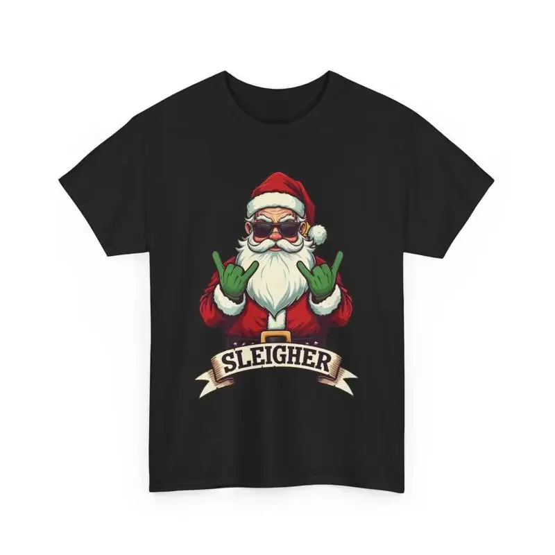 Funny Santa Claus Sleigher Christmas T Shirt Cool