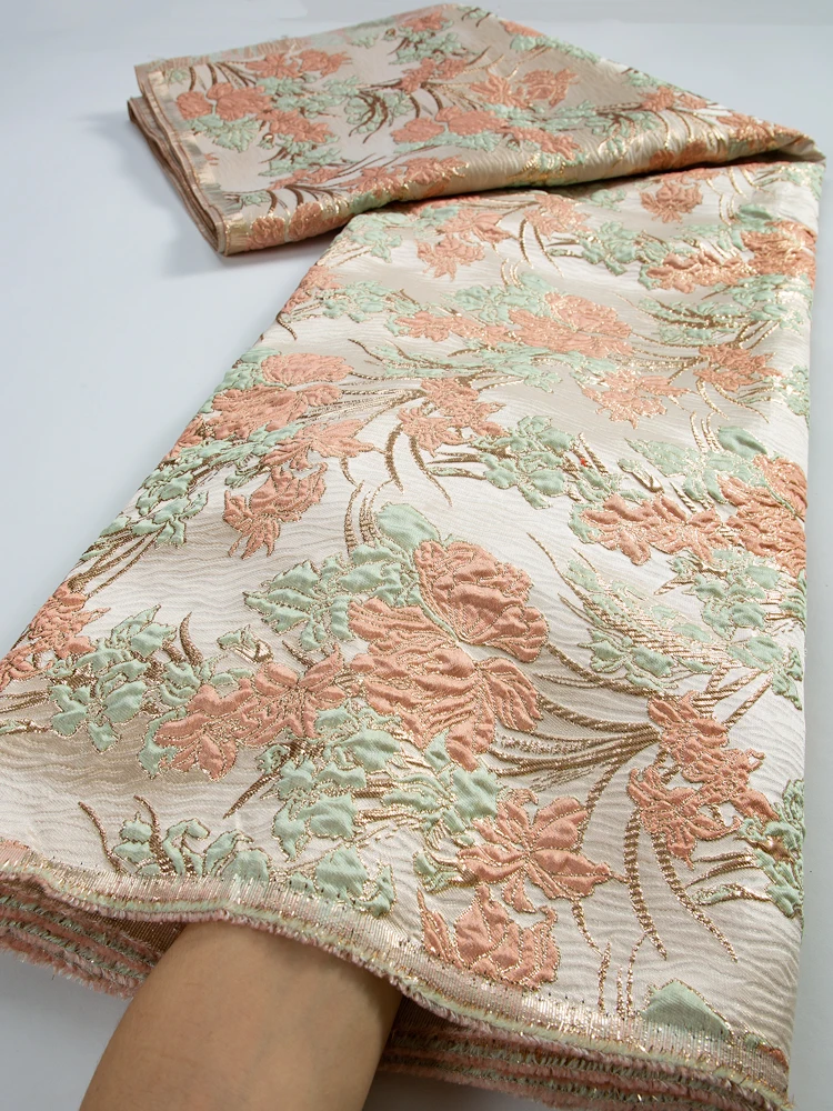 

African Nigerian Organza Guipure Lace Fabric 2025 High Quality Brocade Jacquard French Lace Fabric For Wedding Party Dresses3326