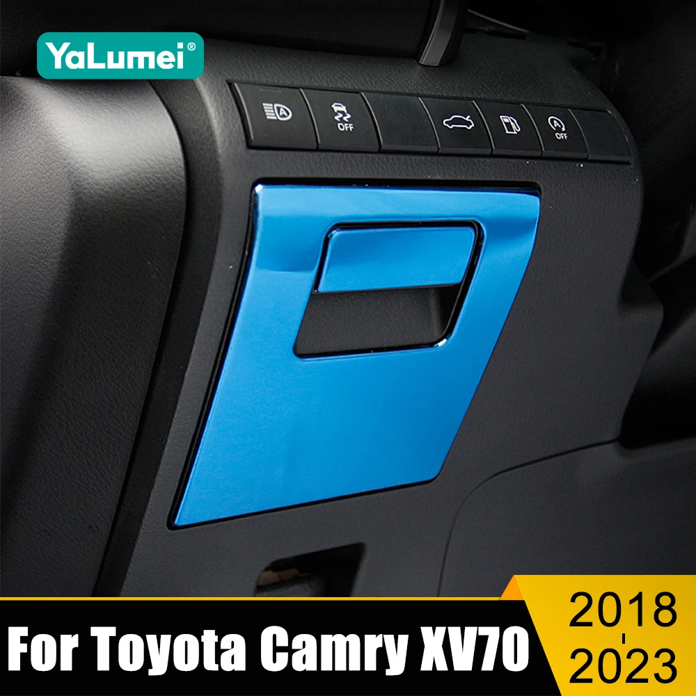 

For Toyota Camry XV70 70 2018 2019 2020 2021 2022 2023 Stainless Car Main Driver Storage Box Handle Trim Sticker Cover Accessori
