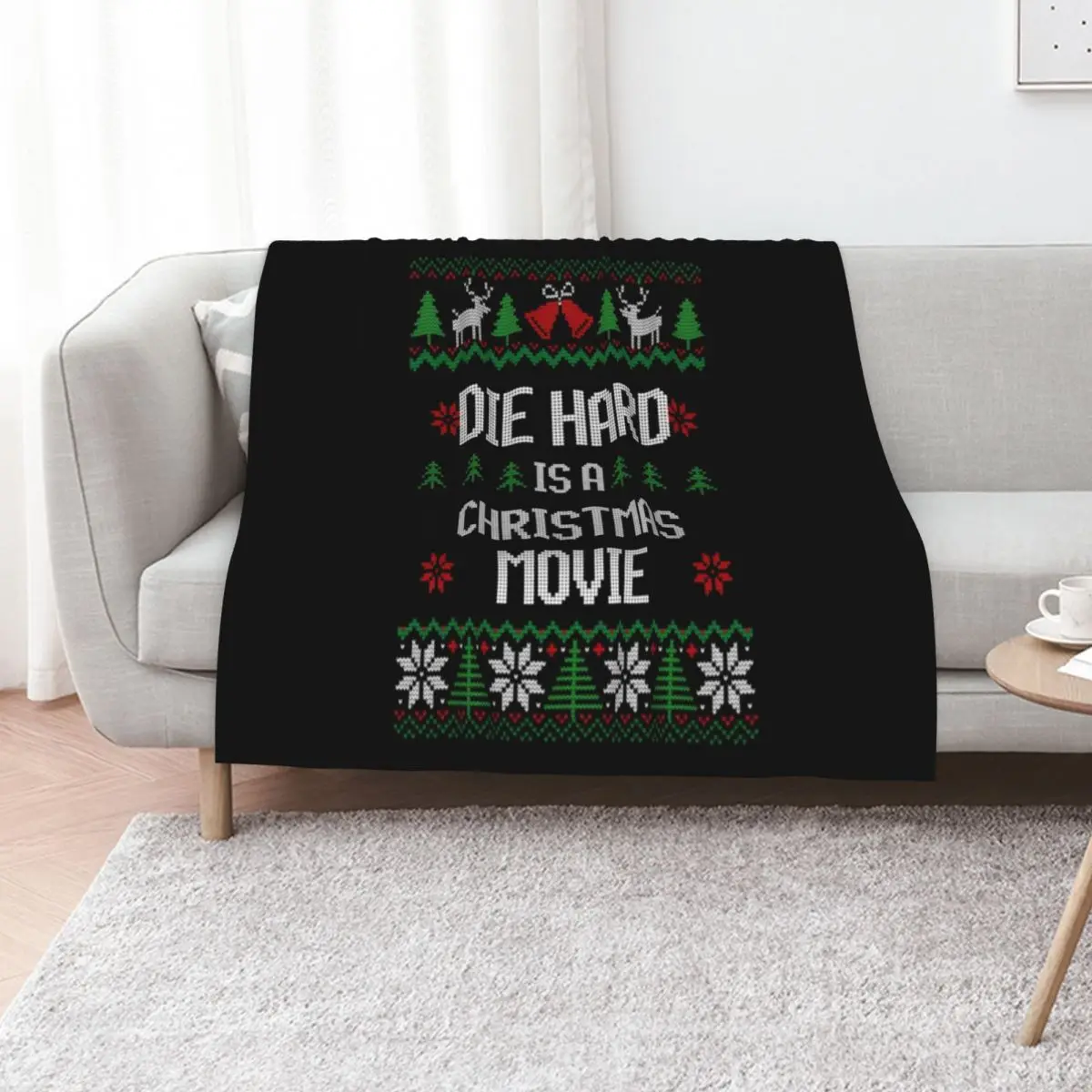 Die Hard is a Christmas Movie Throw Blanket Weighted Blankets For Baby Plaid on the sofa bed plaid Large Cute Plaid Blankets