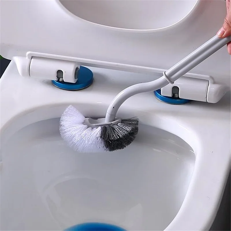 Multifunctional Bathroom Toilet Brush 360 Degree No Dead Ends Long Handle Curved Toilet Cleaning Brush Home Washing Tile Tools