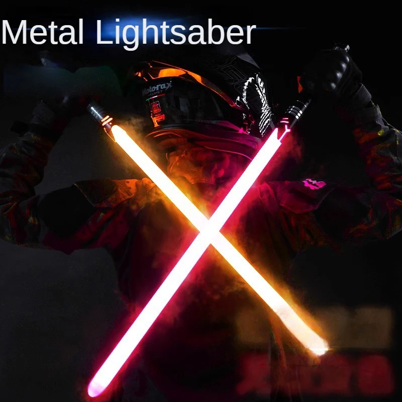 Sable de luz, espada láser, juguetes RGB, sable de luz de Metal, cambio de 15 colores, fuentes de sonido para niños, fuerza FX FOC Blaster, juguetes, espada láser Jedi, regalo