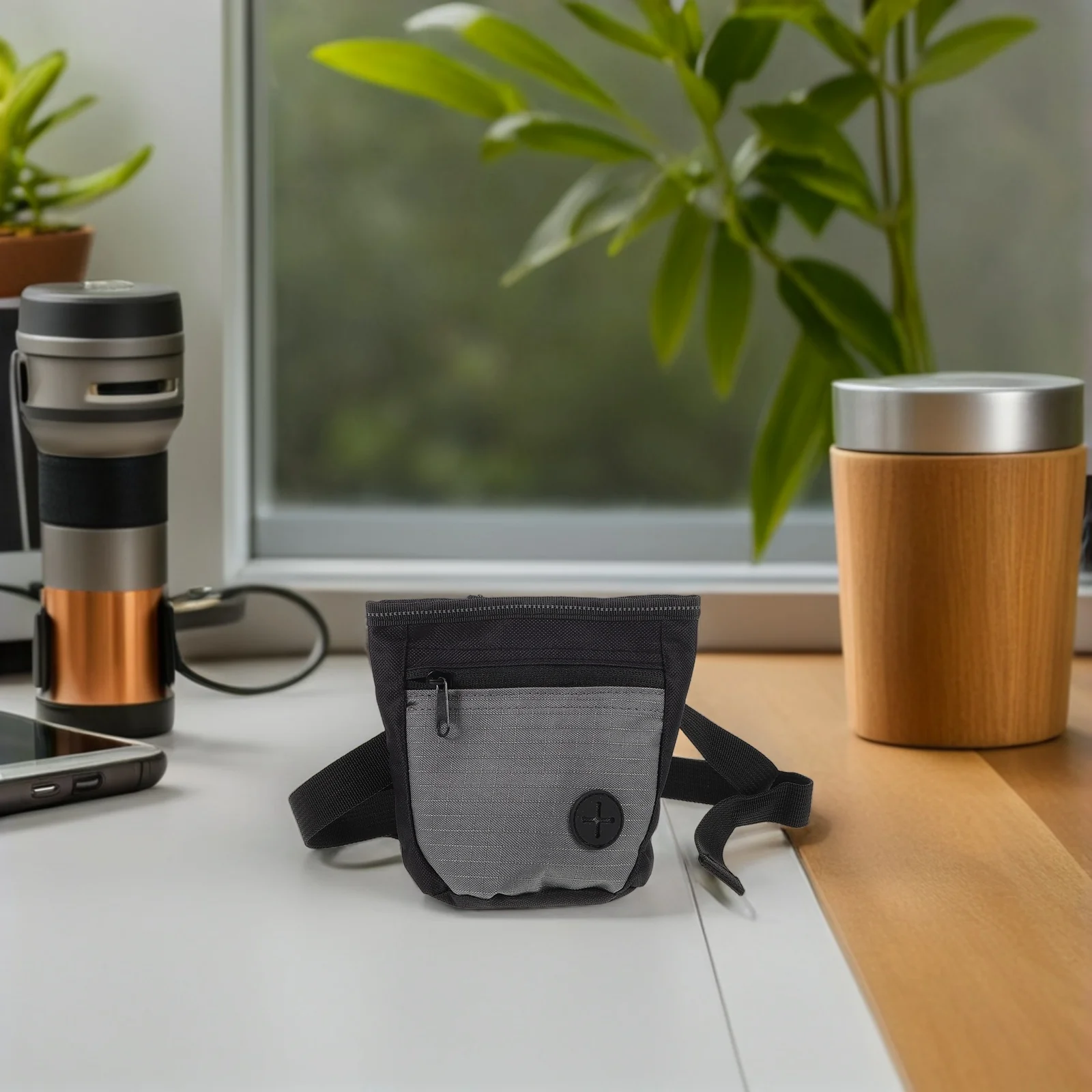 

Dog Treat Bag Adjustable Waist Pack Lightweight Waterproof Magnetic Closure Outdoor Training Snack Pouch for Dog Walking