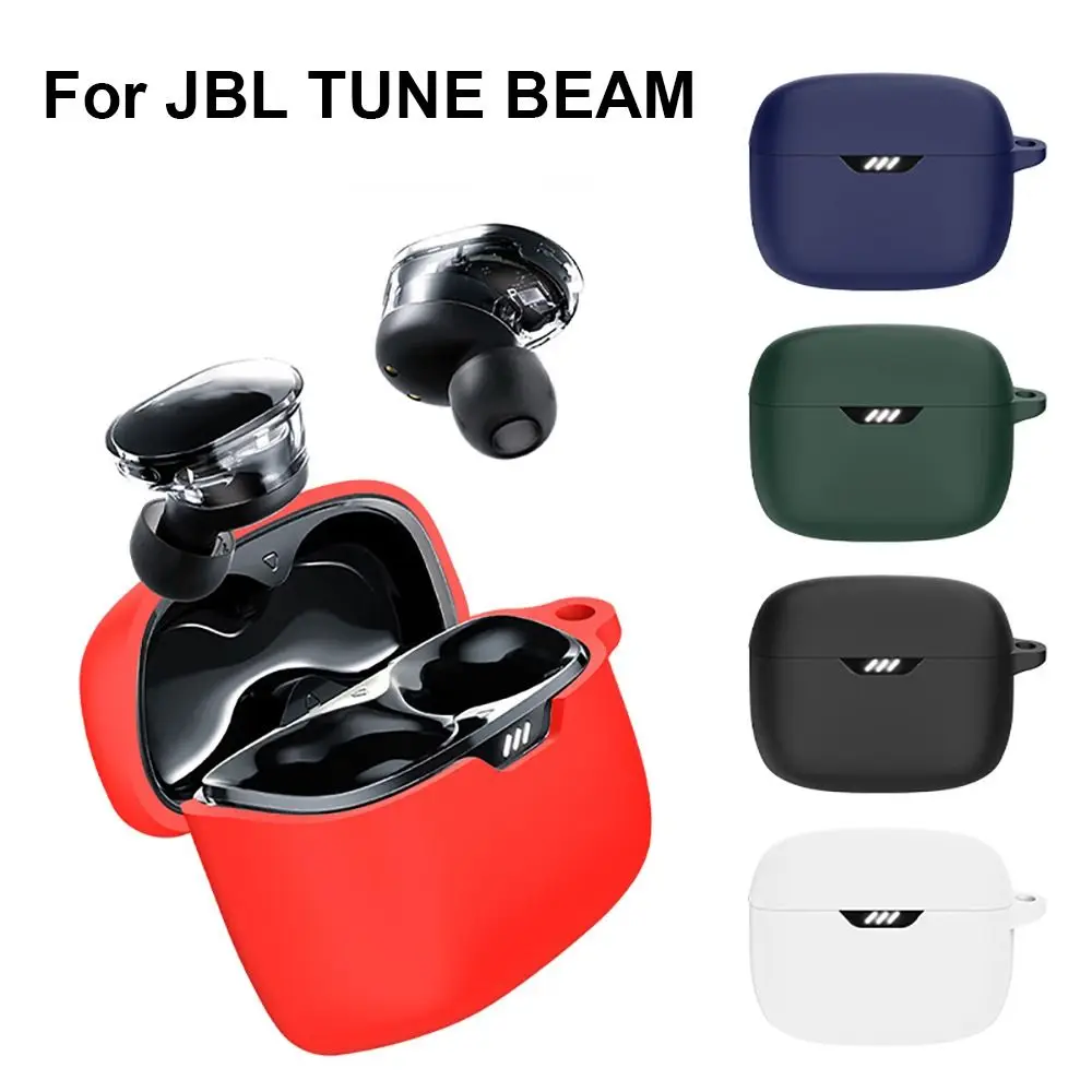 Wireless Earbuds Case For JBL TUNE BEAM Silicone Headphone Cover Dustproof Anti-Drop Earphone Protector Charging Box Sleeve