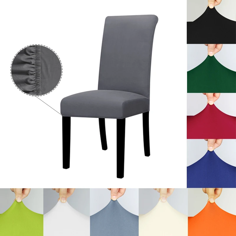 1/2/4/6 Pcs Chair Cover Stretch Quality Universal Chair Cover Adjustable Dining Chairs Covers Colorfast Seat Cover For Home