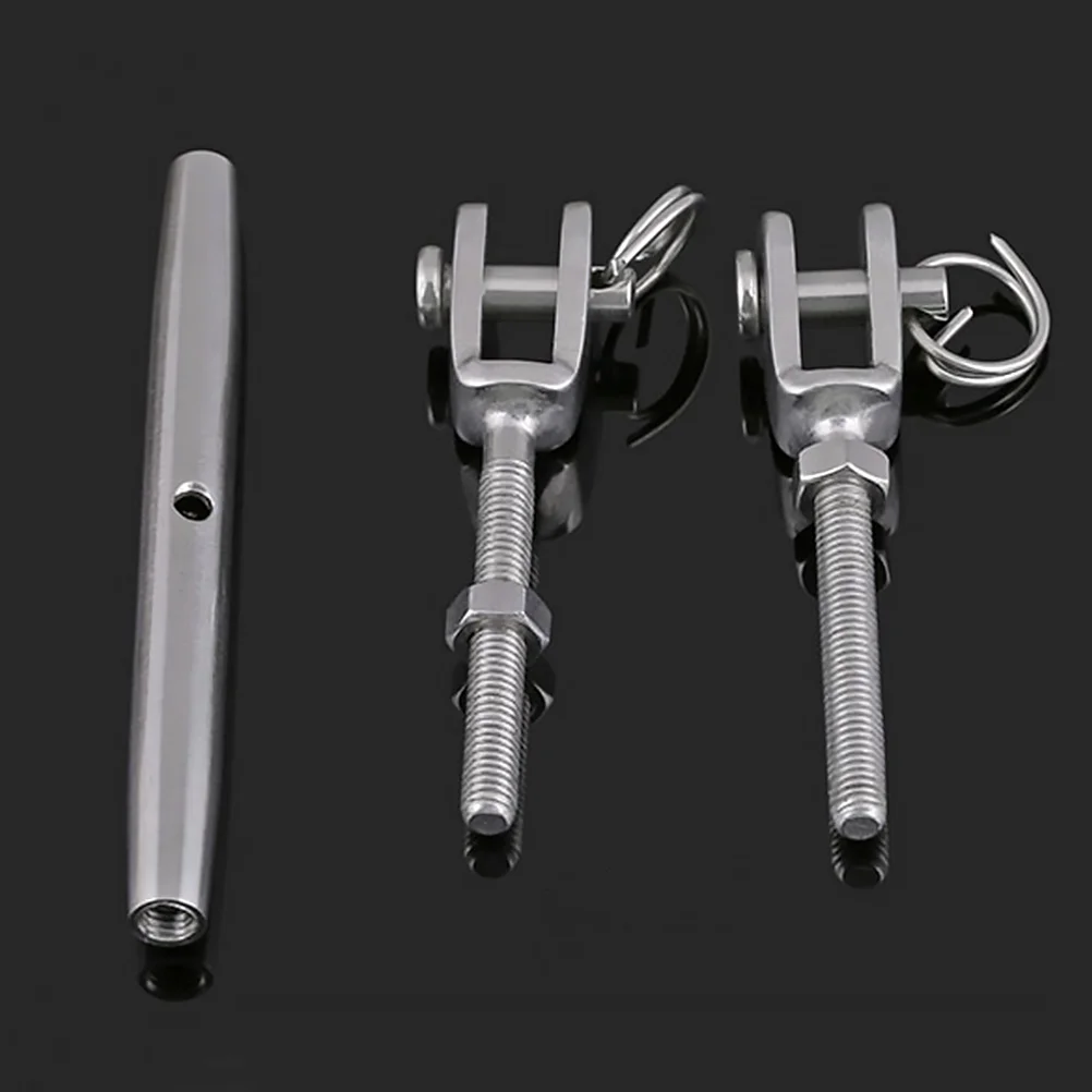 2 Pcs Closed Turnbuckle Bolts Rigging Screw Turnbuckles Jaw and 304 Stainless Steel Body