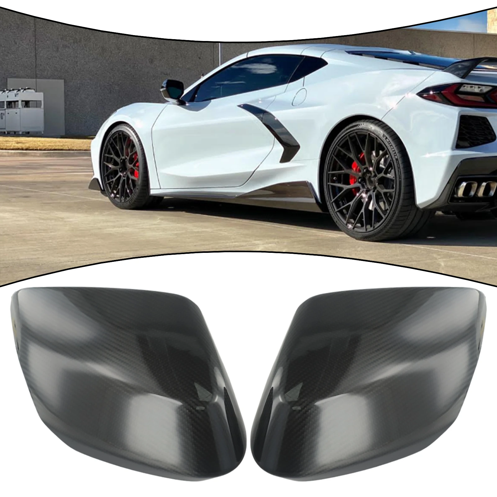 Carbon Fiber Mirror Cover Car Car Style Existing Scratches Exterior Fashion Rear View Mirror Anti-rust Practical