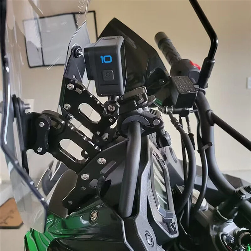 دراجة نارية الزجاج الأمامي الناهض محول قابل للتعديل الزجاج الأمامي جبل قوس أجزاء لكاواساكي KLR650 2022-2023 KLR 650