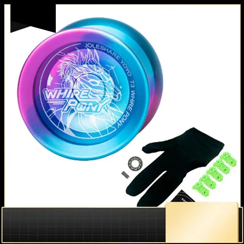 N33R-LESHARE Professional Responsive Yo-Yo Magic Yoyo Set With Replaceable Bearings And Gloves For Kids Beginners, With 5 Rope