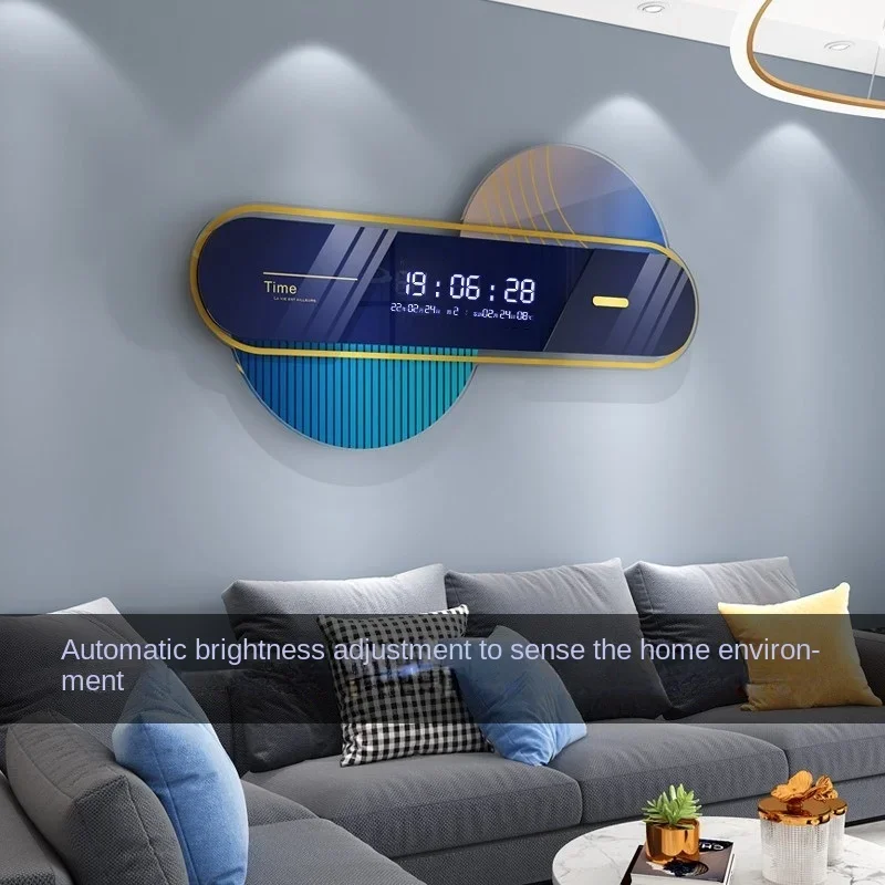 Creative Luxury Wall Clock Modern Design Electronic Digital Silent Wall Watches Large Clocks Wall Home Decor Living Room Decorat