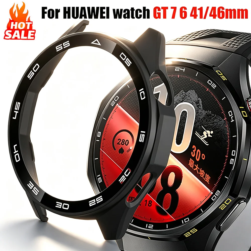 Glass+Case for Huawei Watch GT7/6 46mm Tempered Screen Protector Protective Bumper for Huawei GT7/6 41mm Cover Accessories