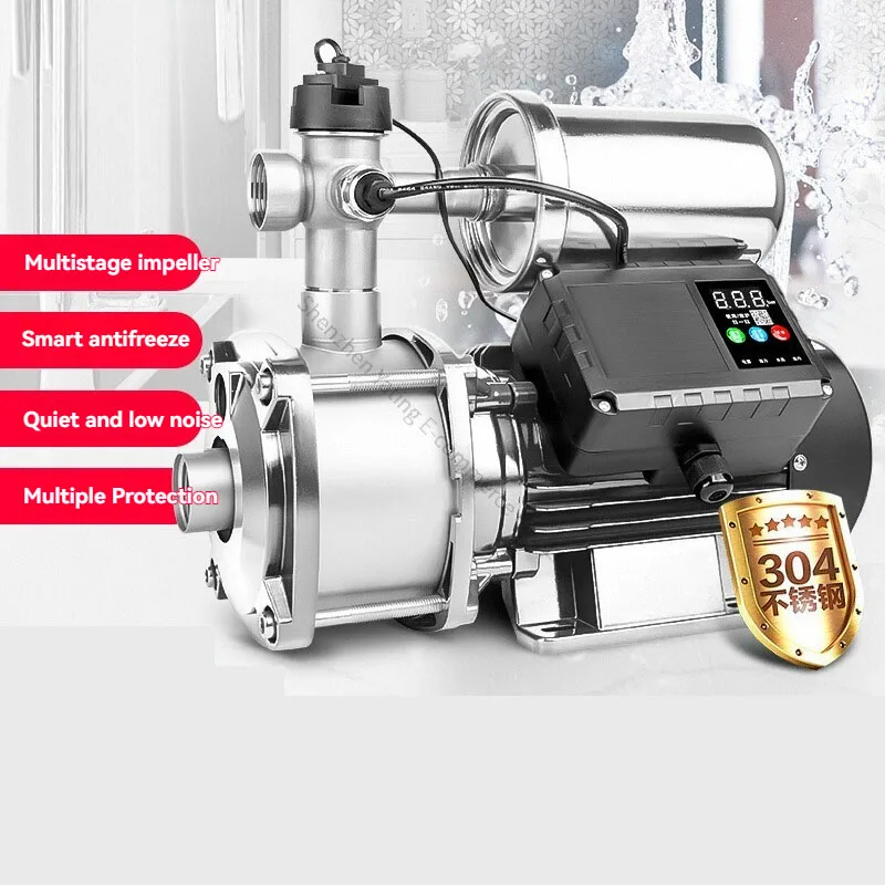750w Variable Frequency Booster Pump, Dynamic Silent Tap Water Booster Jet Pump, Stainless Steel Self-priming Pump