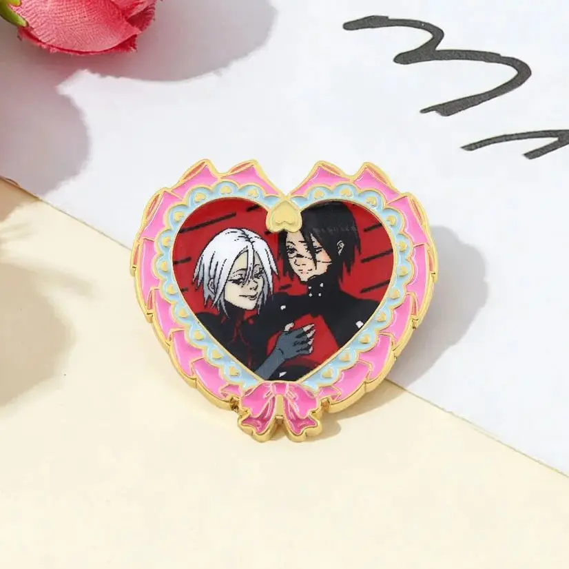 Signalis Game Elster Ariane Heart Enamel Pin Couple Survival Horror Cute BL Gothic Yaoi Girl Lover Brooch Lapel Badge Gift Acces