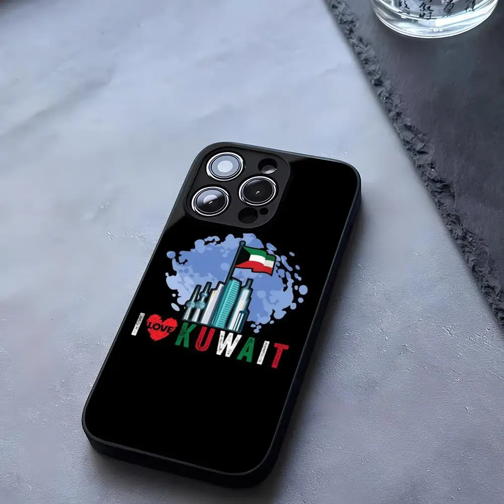 Kuwait Passport Flag Map Phone Case Tempered Glass For iPhone 13 14 12 15 11 Pro XS Max Plus Mini X XR 8 7 6s SE2020 Coque