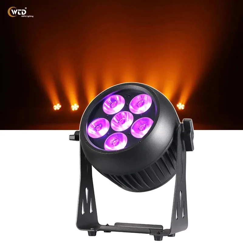 

AOPU 6*20W Waterproof RGBWA+UV 6In1 Uplights Battery Wireless LED Par Light Stage Lights for Wedding Bar Party