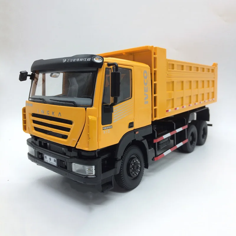 

Diecast Alloy 1:24 Scale Engineering Dump Truck Heavy Truck Model Adult Toy Collection Static Display Ornament Gift Souvenir