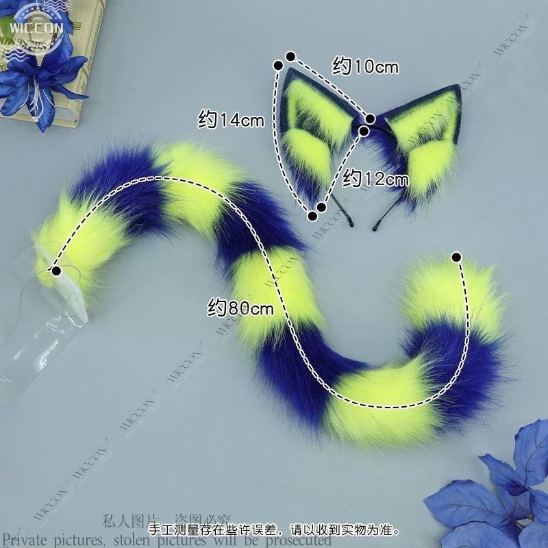 مجموعة ذيل آذان آلهة القط المصري عصابة رأس مزينة بالذهب وذيل قطيفة مطرز لأزياء الرسوم المتحركة/فري كون سبرينج كوميك-Expo