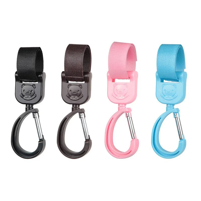 

2PCS Baby Pram Hooks Rotate Hanging Bag 360 Degree Cart Organizer Storage Bag Hanger Universal Outdoor Stroller Accessories