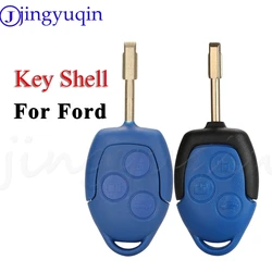 jingyuqin 3-przyciskowy zamiennik zdalnego kluczyka samochodowego do Ford Transit WM VM 2006-2014 FO21 Key FOB z niebieskim / czarnym ostrzem