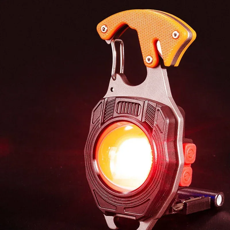 1pc new 15 in 1 Mini Multifunction Outdoor EDC Led Flashlight Keychain Tools