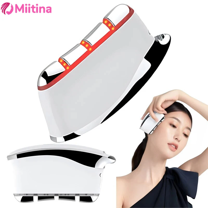 Electric Facial Stone Scraping Device for Lifting V Face Beauty Stretching and Massage Universal Scraping Board for The Whole